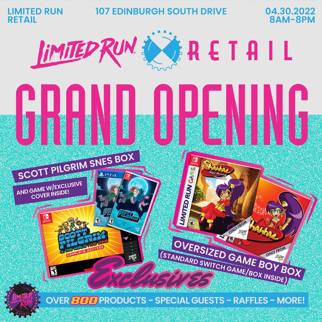 Limited Run Retail Celebrates Its Grand Opening with an Epic Event on – Limited  Run Games