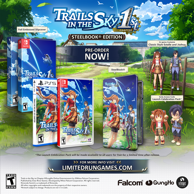 Trails in the Sky 1st Chapter SteelBook Edition (Switch, PS5)