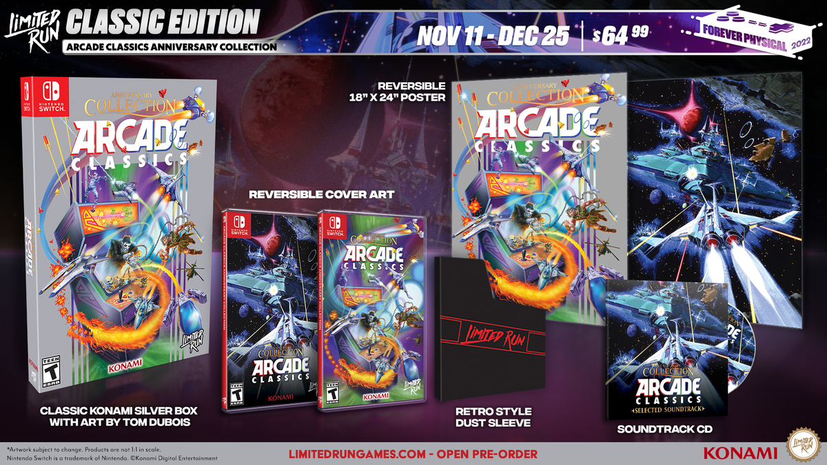 Switch Limited Run 166 Arcade Classics Anniversary Collection