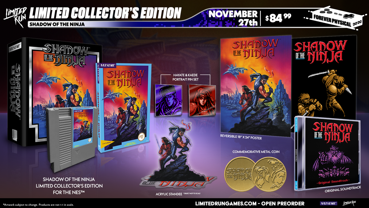 Shadow of the Ninja Collector's Edition Grey Version - Limited Run Games -  Nintendo NES