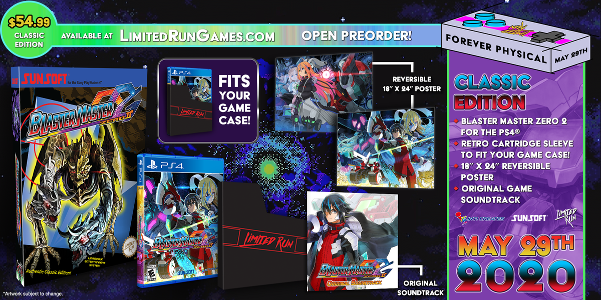 Limited Run 346 Blaster Master Zero 2 Classic Edition (PS4) Limited