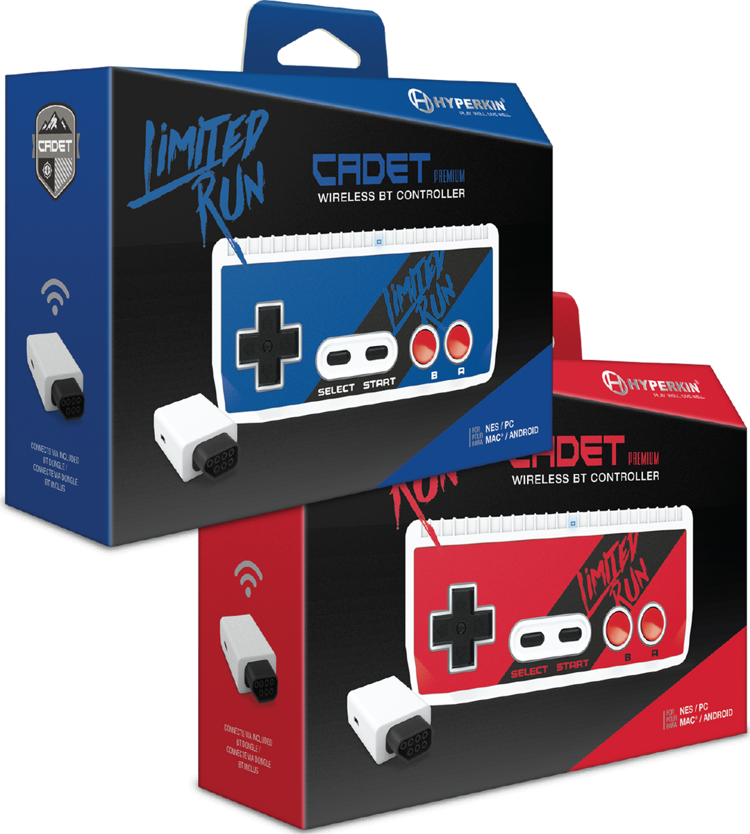 Limited Run Hyperkin Cadet Wireless NES Controller Red Blue