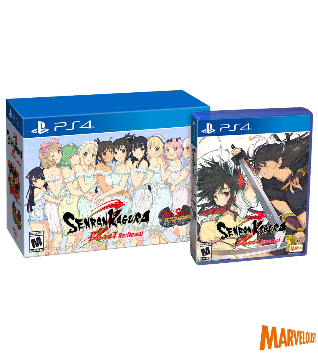 Senran Kagura Burst Re:Newal At the Seams Edition Playstation 4 PS4 Limited  NEW 859716006185