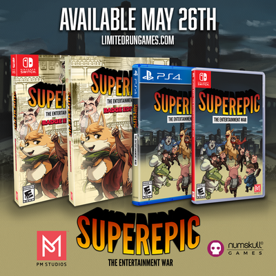 SuperEpic will be available for Switch & PS4 through our distribution line!