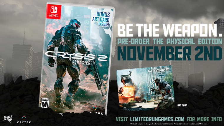 Crysis 2 and Crysis 3 Remastered Invade Limited Run Games with Two Deluxe Editions and Bonus Crysis Items