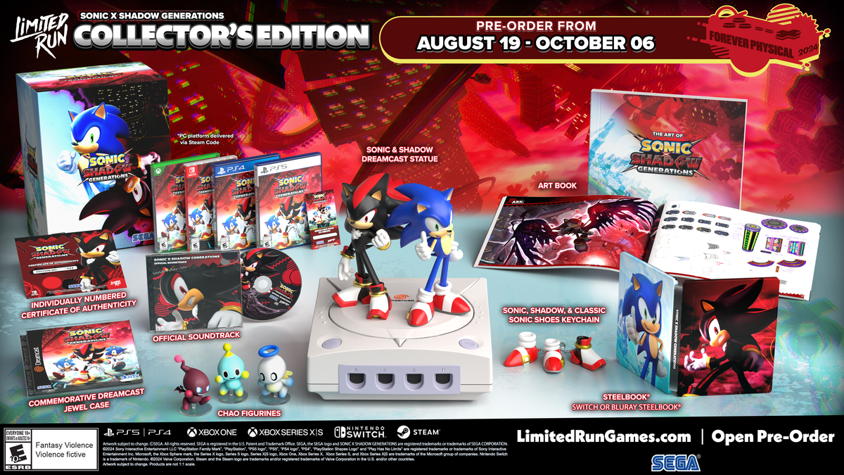 Sonic X Shadow Generations Collector’s Edition available for pre-order ...