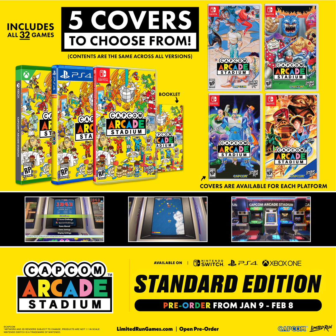 Capcom Run Cycle Limited Run #591: Capcom Arcade Stadium Vol. 1 (PS4) – Limited Run Games