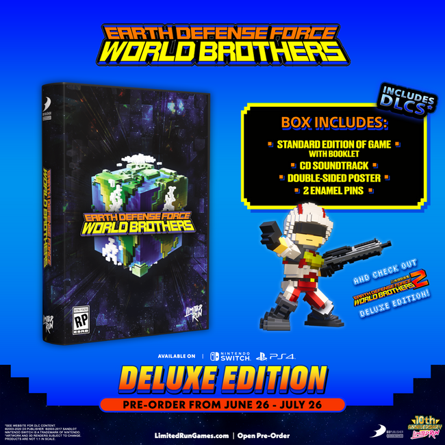 EARTH DEFENSE FORCE:WORLD BROTHERS Deluxe Edition (Switch, PS4)