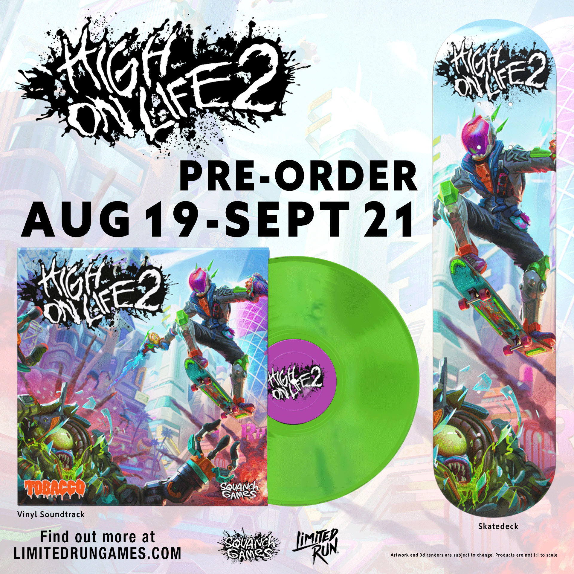 Limited Run Games High On Life 2 Skate Deck - Thumbnail 2