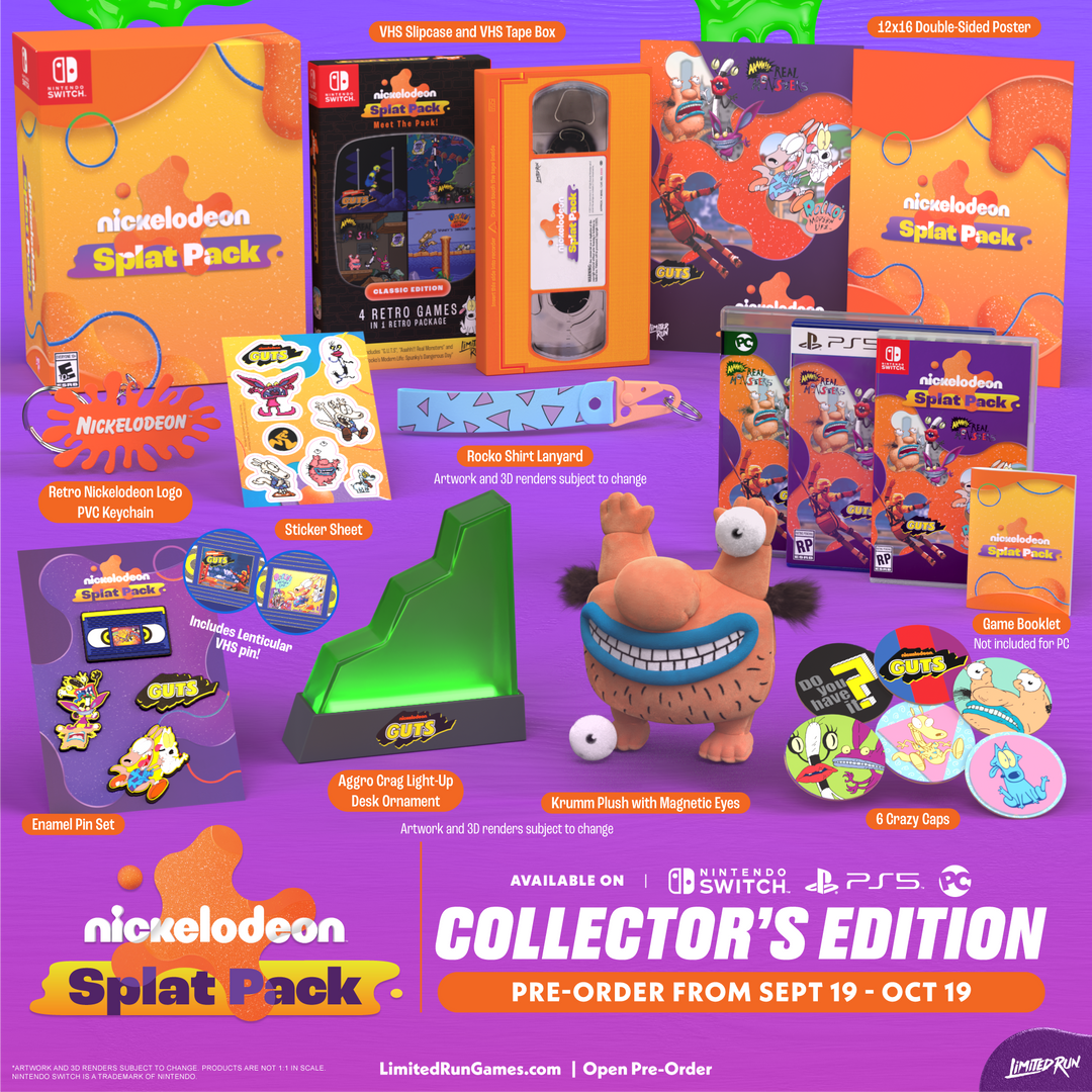 Le contenu de l'édition collector de Nickelodeon Splat Pack sur PC, PS5 et Switch