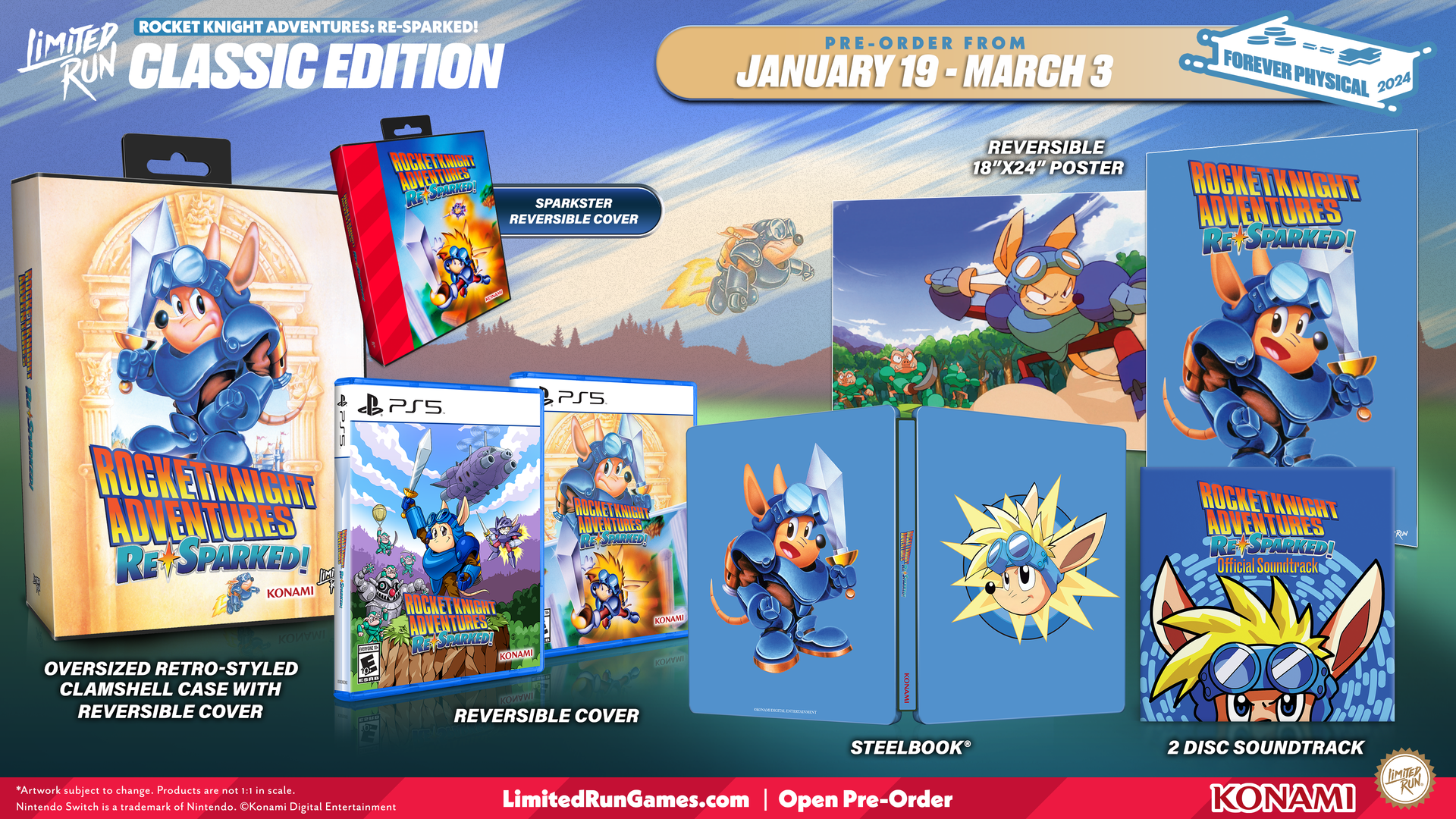 PS5 Limited Run #77: Rocket Knight Adventures: Re-Sparked Classic