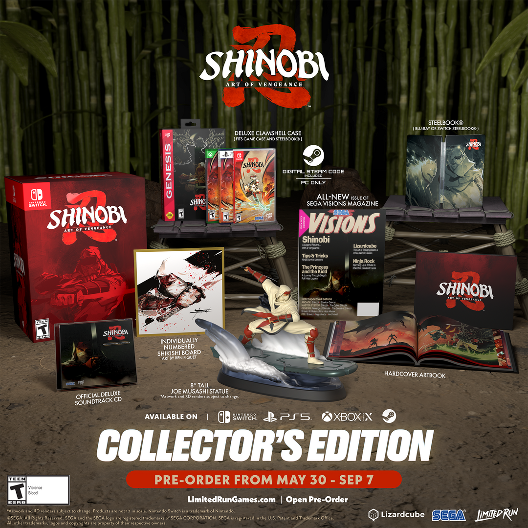 SHINOBI: Art of Vengeance Collector's Edition (Switch, PS5, Xbox, PC) – Limited Run Games