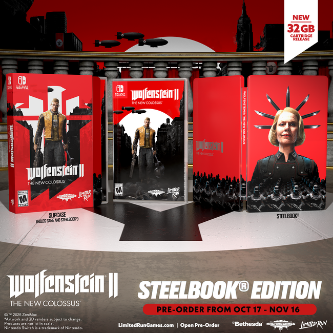 Switch Limited Run #305: Wolfenstein II®: The New Colossus™  SteelBook Edition