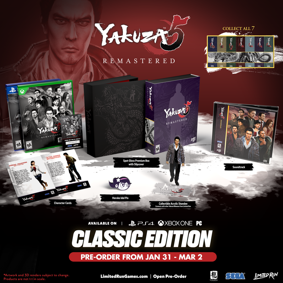 Yakuza 5 Remastered Classic Edition (PS4, Xbox, PC) – Limited Run Yakuza 5 Remastered Classic Edition (PS4, Xbox, PC) – Limited Run