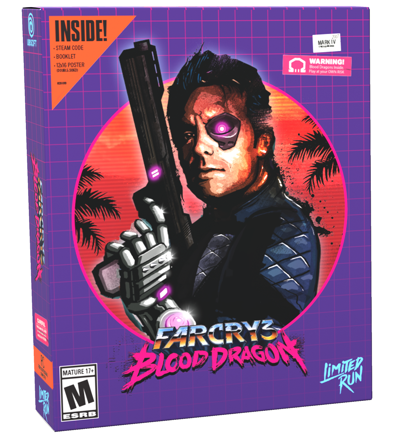 Poster Far Cry 3 Blood Dragon Ubisoft - Format 40x30 Cm - Bon état - PS3, Xbox 360, PC
