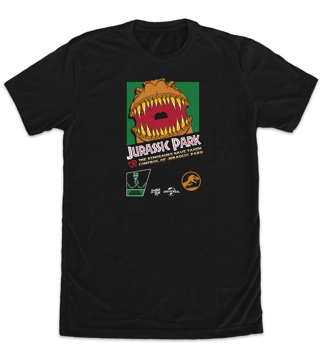 Jurassic Park 8 Bit T Rex T Shirt Limited Run Games