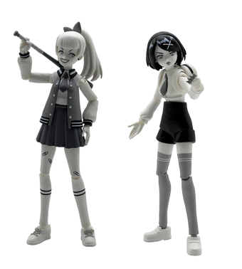 River City Girls 2 Figure Sets Black & White