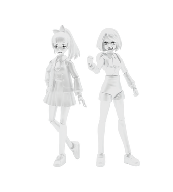 River City Girls 2 Figure Sets White