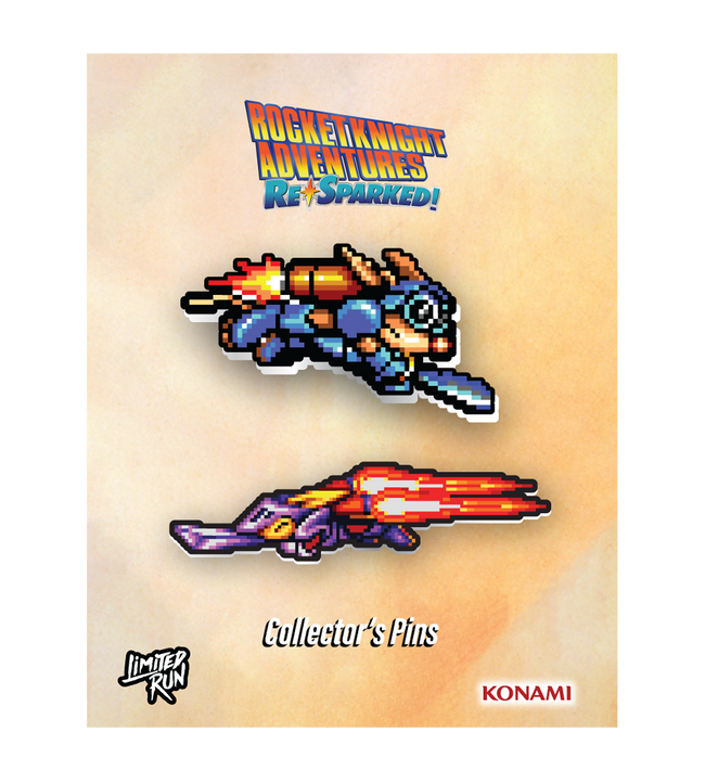 Rocket Knight Adventures: Re-Sparked Sparkster x Axel Pin Set