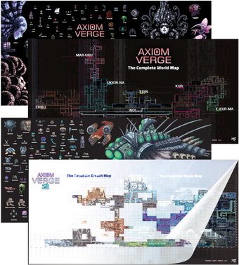 Axiom Verge 1 & 2 Map Poster Set