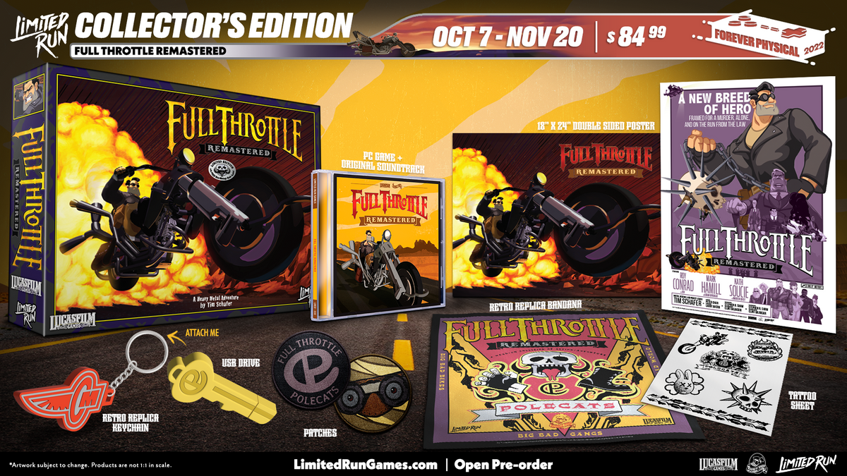 Full Throttle Remastered Collector's Edition (PC) Limited Run Games