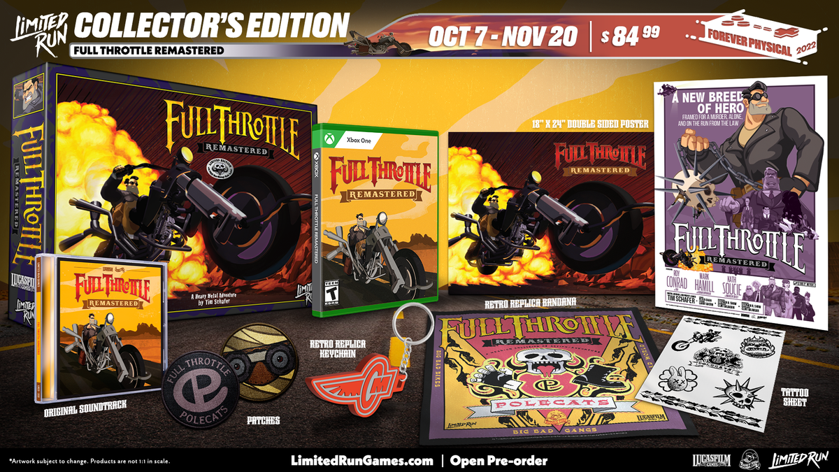 Xbox Limited Run 4 Full Throttle Remastered Collector's Edition