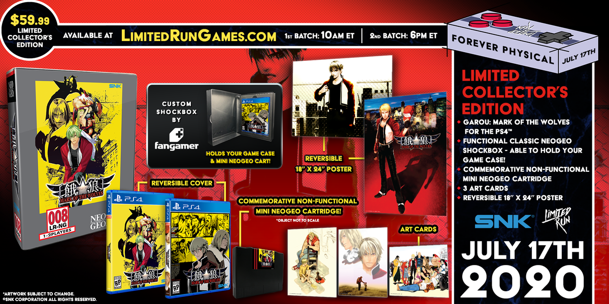 GAROU MARK OF The Wolves 100% Original Arcade Poster Aes Mvs Snk EUR 249,95 - FR GAROU MARK OF The Wolves 100% Original Arcade Poster Aes Mvs Snk EUR 249,95 - FR