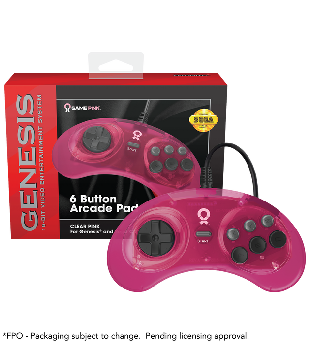 Official Sega Genesis Pink Controller