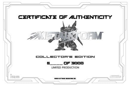 Metal Storm Collector's Edition (NES)