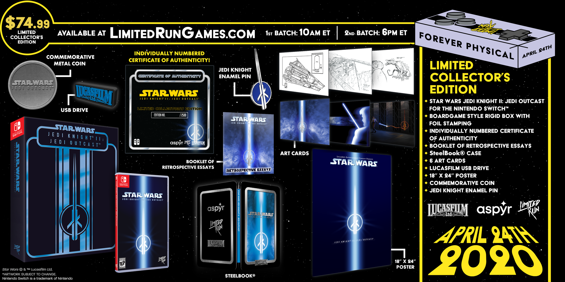 Star Wars Jedi Knight II & Jedi Academy - Collector LRG - Neuf Sous Blister PS4 US