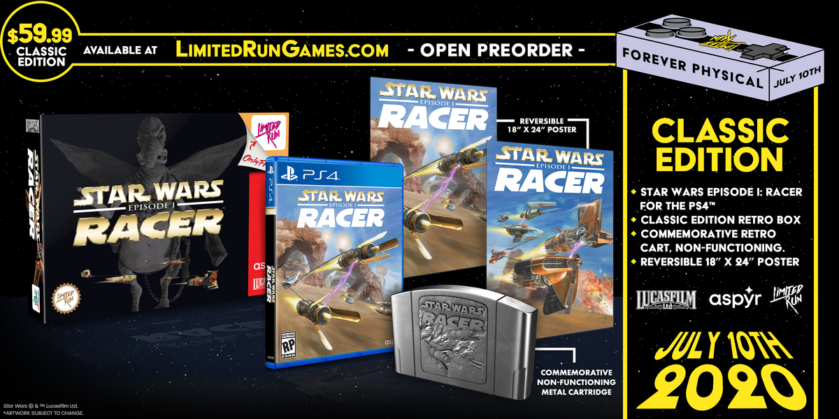 Limited Run #350: Star Wars Episode I: Racer Classic Edition (PS4)