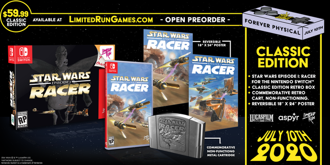 Switch Limited Run #77: Star Wars Episode I: Racer Classic Edition
