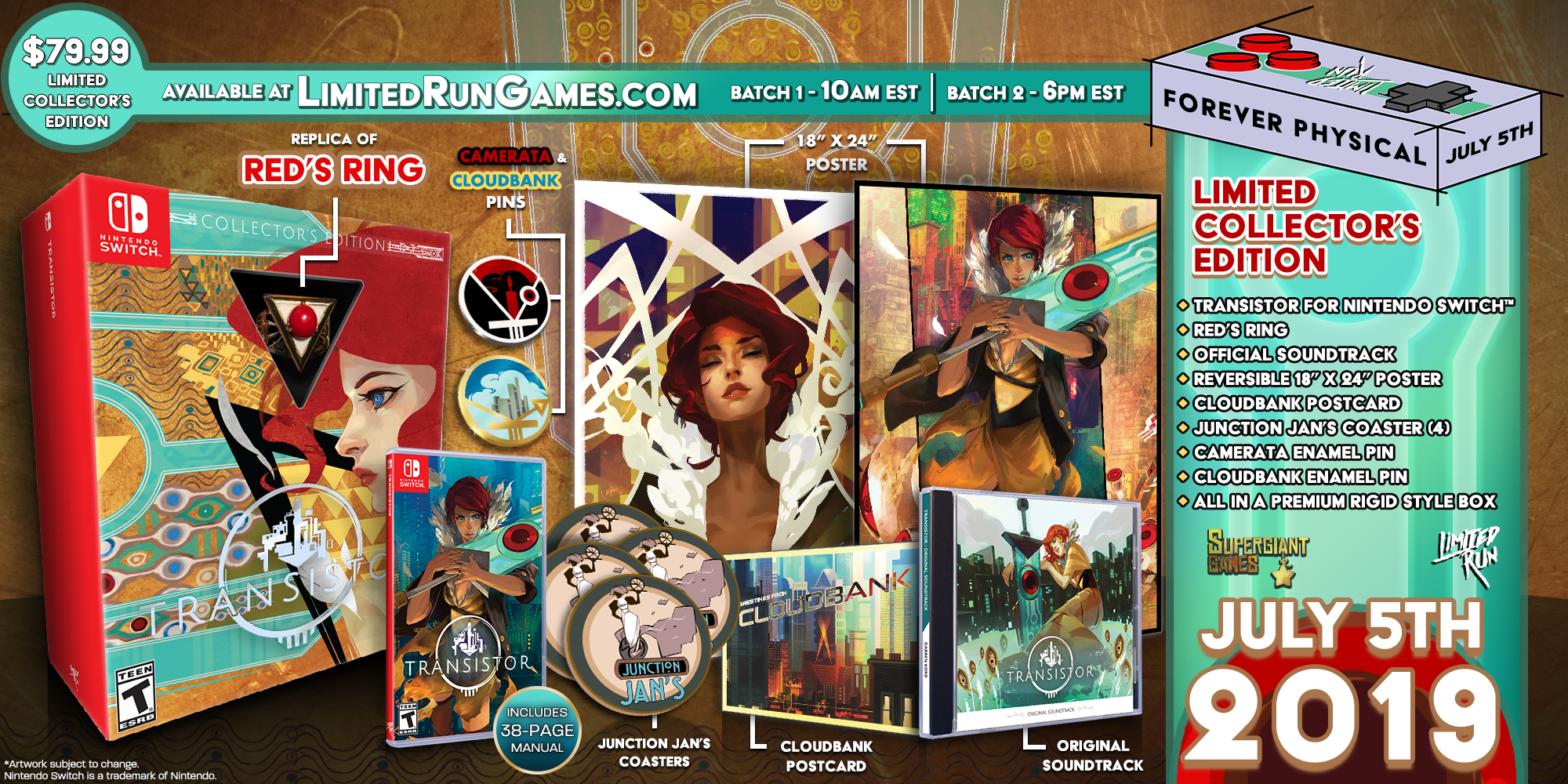 Nintendo Switch Transistor Switch Limited Run Games Switch Limited Run #39: Transistor Collector's Edition