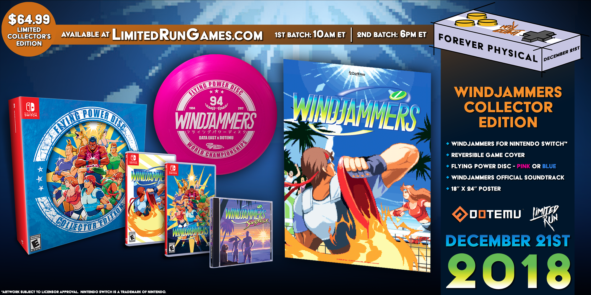 Windjammers Collector's Edition - Nintendo Switch - Limited Run Games - Neuf Sous Cellophane