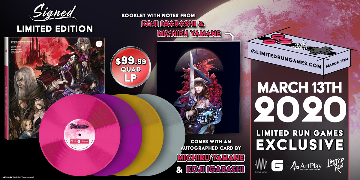 Bloodstained: Ritual Of The Night Soundtrack Vinyl (Signed Limited Edition)