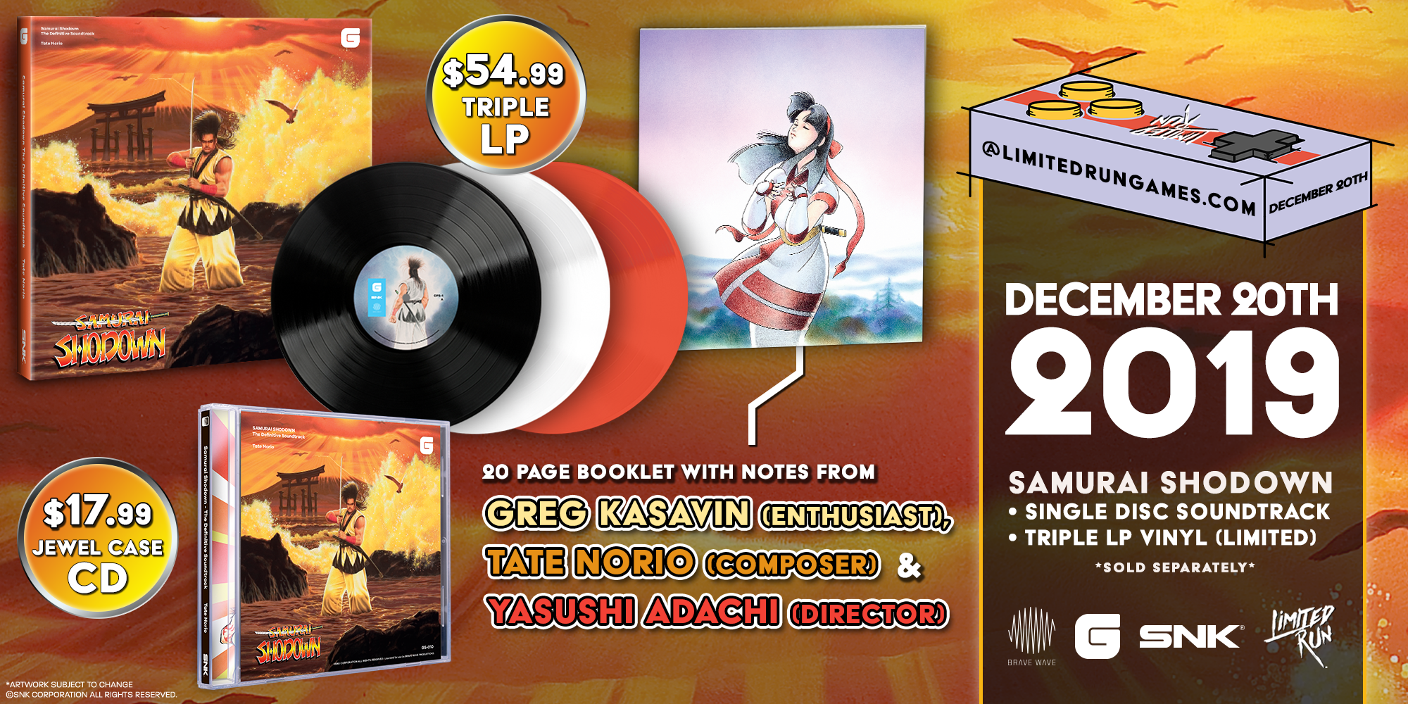 Samurai Shodown - 3LP Vinyl Soundtrack – Limited Run Games