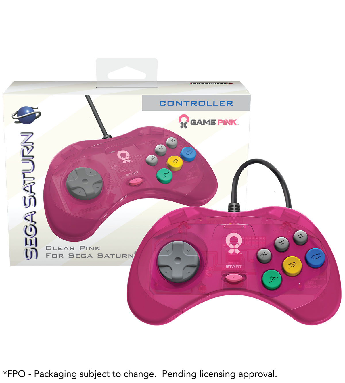 Official Sega Saturn Pink Controller