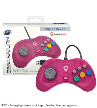 Official Sega Saturn Pink USB Controller