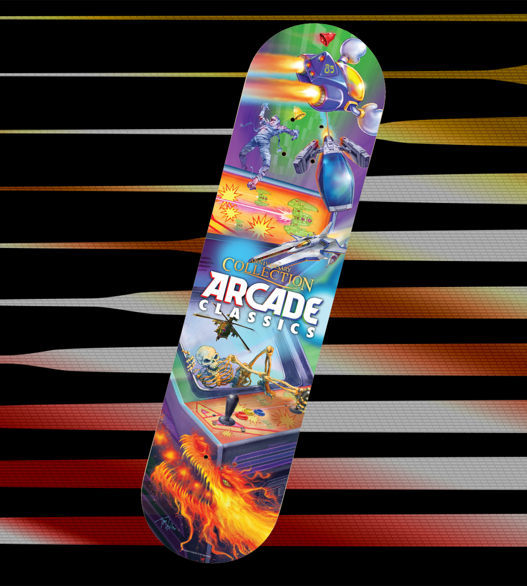 Arcade Classics Anniversary Collection Skateboard Deck Limited Run Games