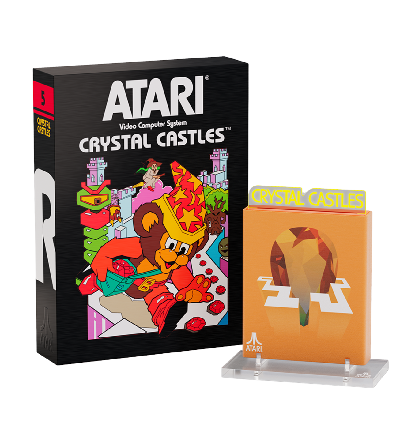 Crystal Castles Pour Atari 2600, édition Noir Et Blanc, Rare Crystal Castles Pour Atari 2600, édition Noir Et Blanc, Rare