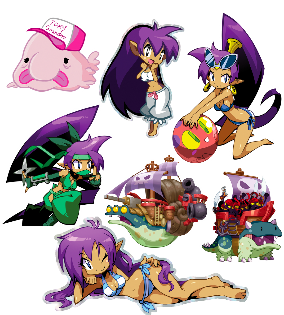 Shantae: Half-Genie Hero Sticker Set