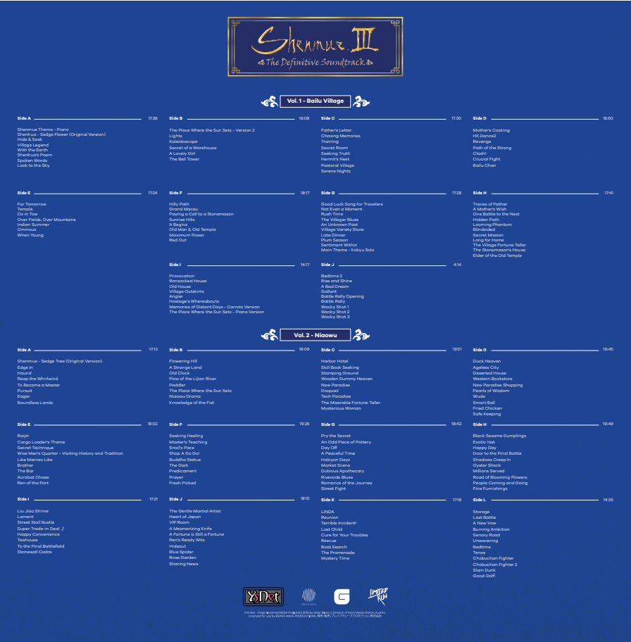 Shenmue III The Definitive Soundtrack Complete Collection (CD)