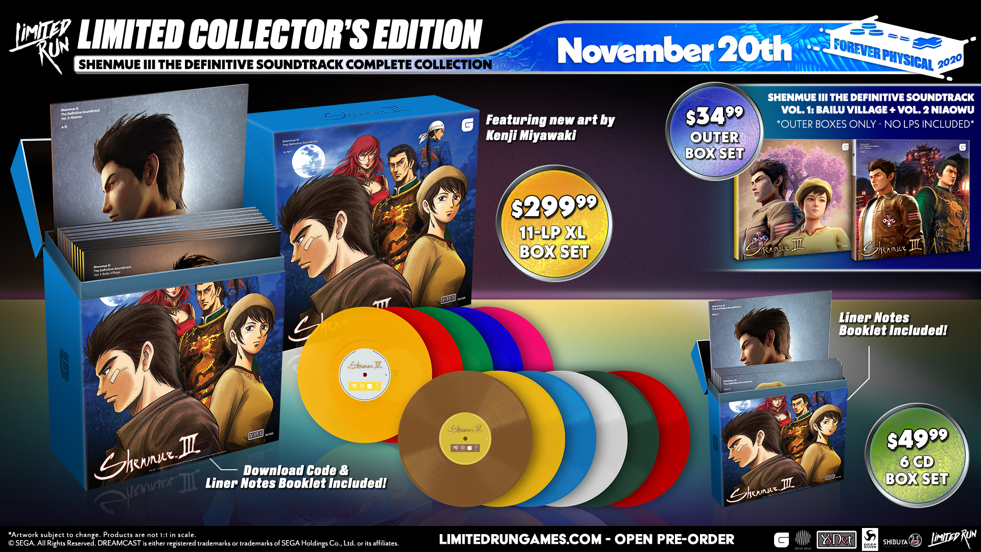 Shenmue III The Definitive Soundtrack - 11LP Vinyl Complete Shenmue III The Definitive Soundtrack - 11LP Vinyl Complete
