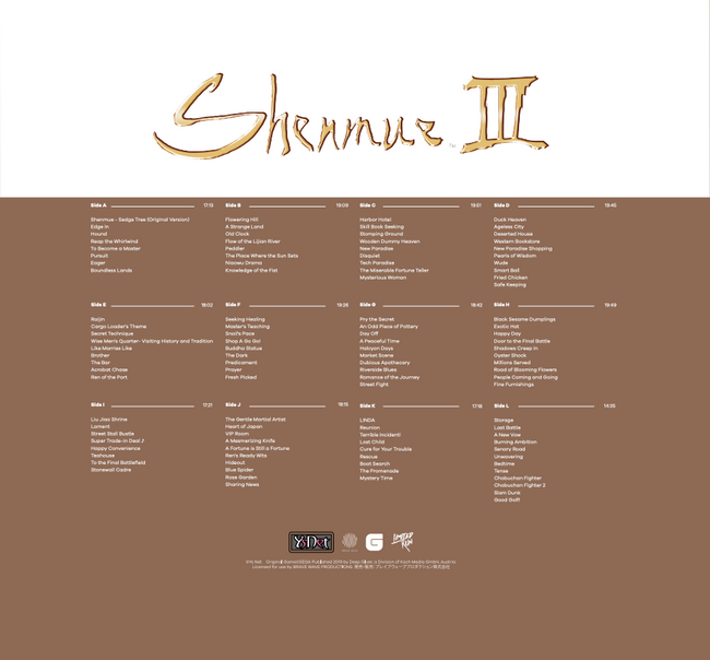 Shenmue III The Definitive Soundtrack Vol. 2: Niaowu - 6LP Vinyl Soundtrack