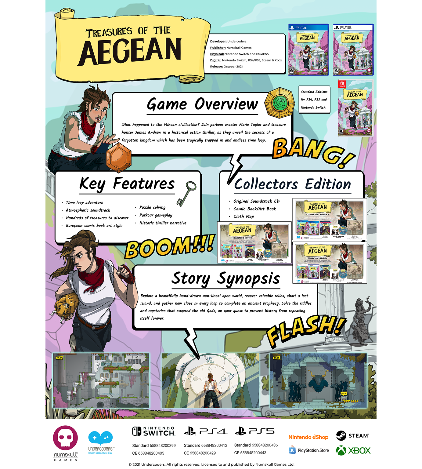 Treasures Of The Aegean (SWITCH) - Édition Européenne NEUF Sous Blister - Plateforme