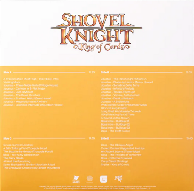 Shovel Knight: King of Cards + Showdown The Definitive Soundtrack (CD or Vinyl)